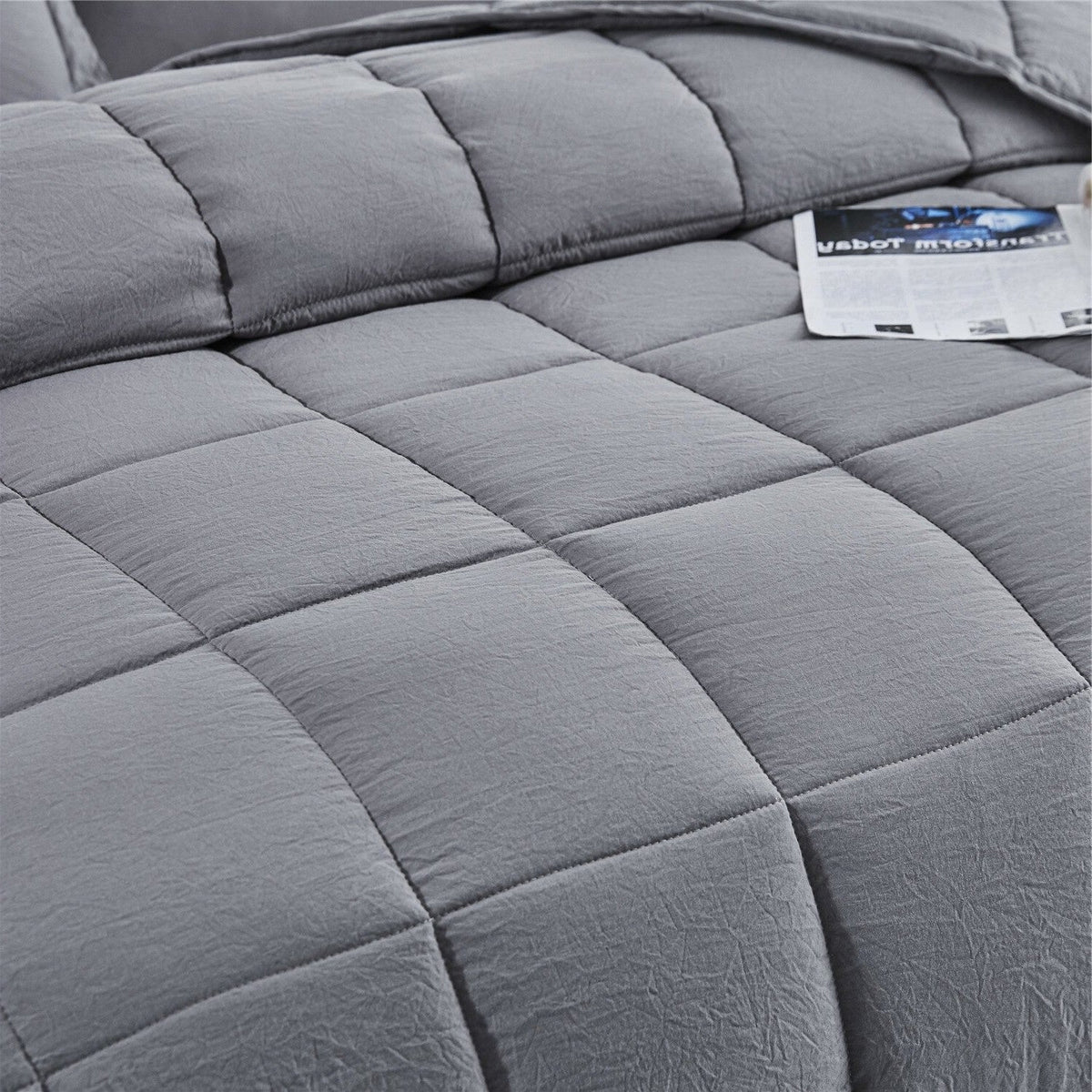 King Size Grey 3 Piece Microfiber Reversible Comforter Set