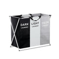 NNEDSZ Laundry Basket Hamper Large Foldable Washing Clothes Storage 3 Sections