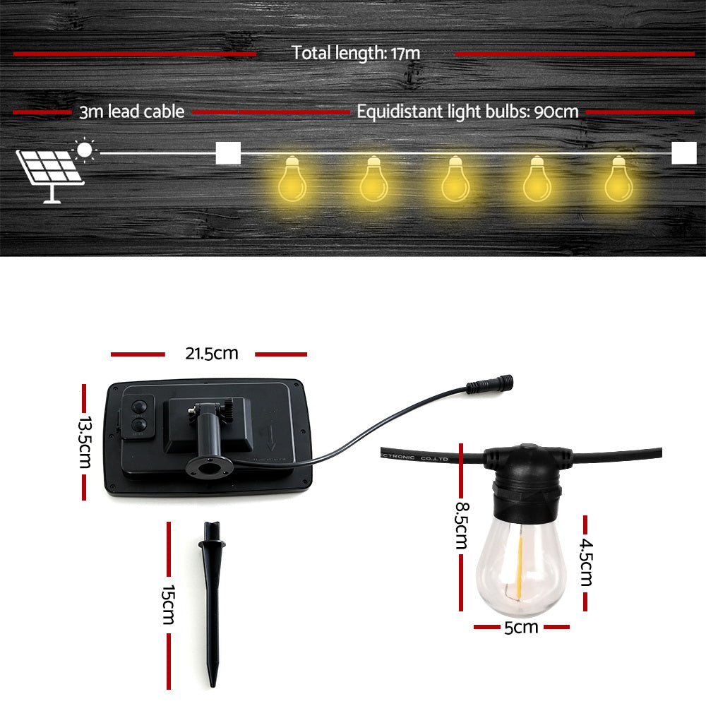 NNEDSZ 17m Solar Festoon Lights Outdoor LED String Light Christmas Party Garden Decor