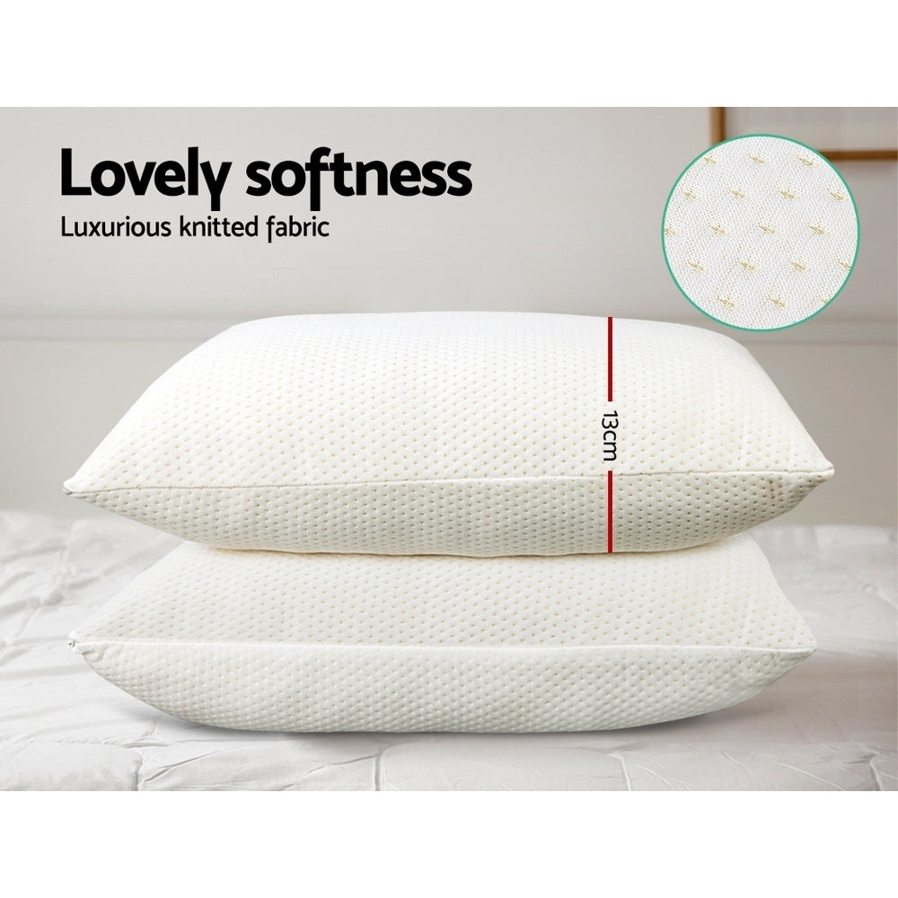 NNEDSZ Bedding Set of 2 Visco Elastic Memory Foam Pillows
