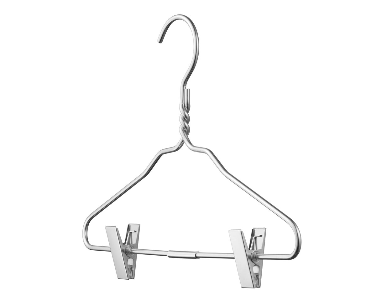 Silver Aluminum Hanger With Clips (5 Pack)