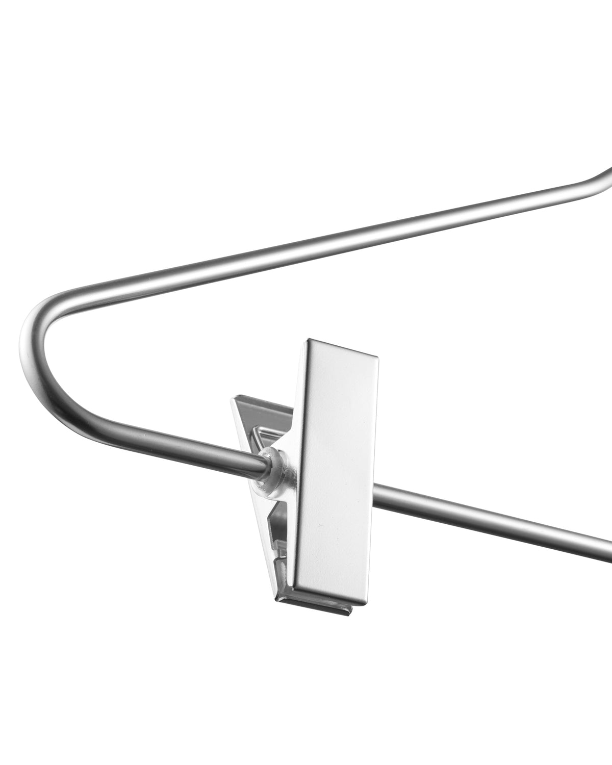 Silver Aluminum Hanger With Clips (5 Pack)