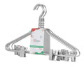 Silver Aluminum Hanger With Clips (5 Pack)