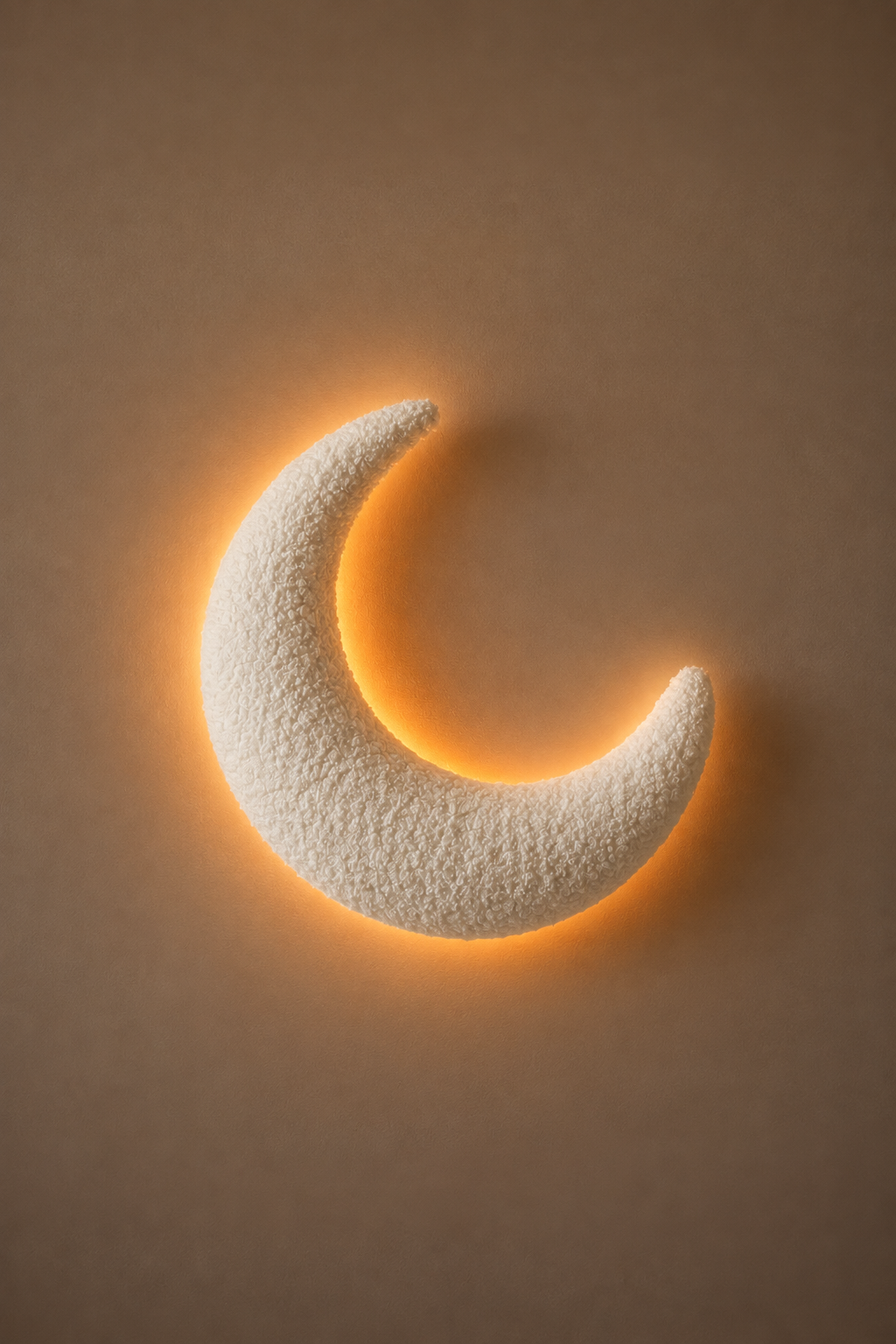 Handmade Moon Bouclé wall lamp