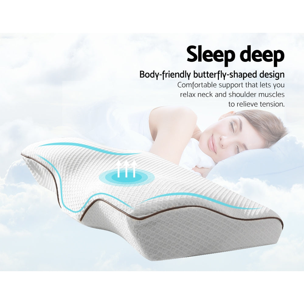 NNEDSZ Memory Foam Pillow Neck Pillows Contour Rebound Pain Relief Support
