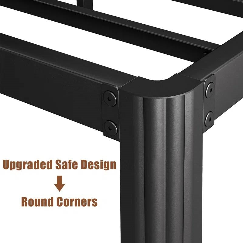 Queen Heavy Duty Metal Bed Frame with Round Edge Legs - 2,000 lb. Max Weight