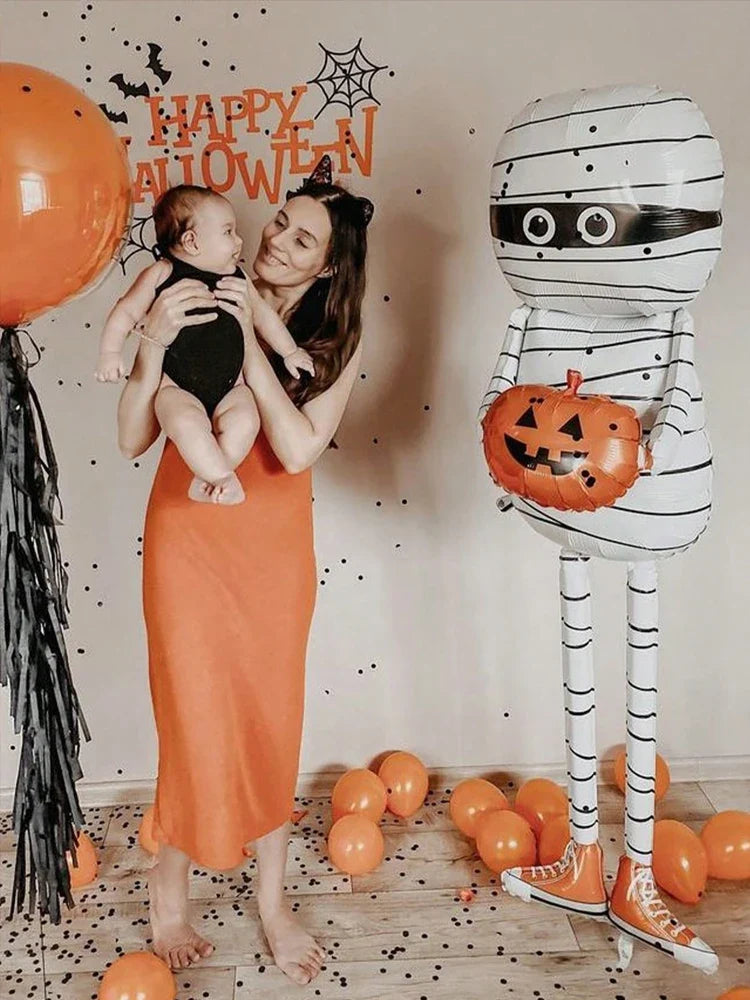 1PC Halloween Mummy Pumpkin Balloon – Spooky Party Decor