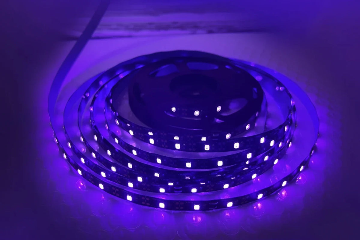 5M USB UV LED Strip Light – 395–405nm Blacklight Glow-in-the-Dark