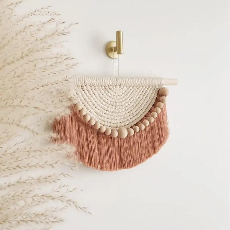 Bohemian Bliss: Chic Cotton Macrame Wall Hanging for Home Decor