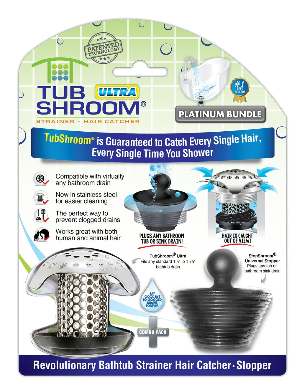 Ultimate Bundle: TubShroom® Ultra & Kitchen SinkShroom® & StopShroom® Plug