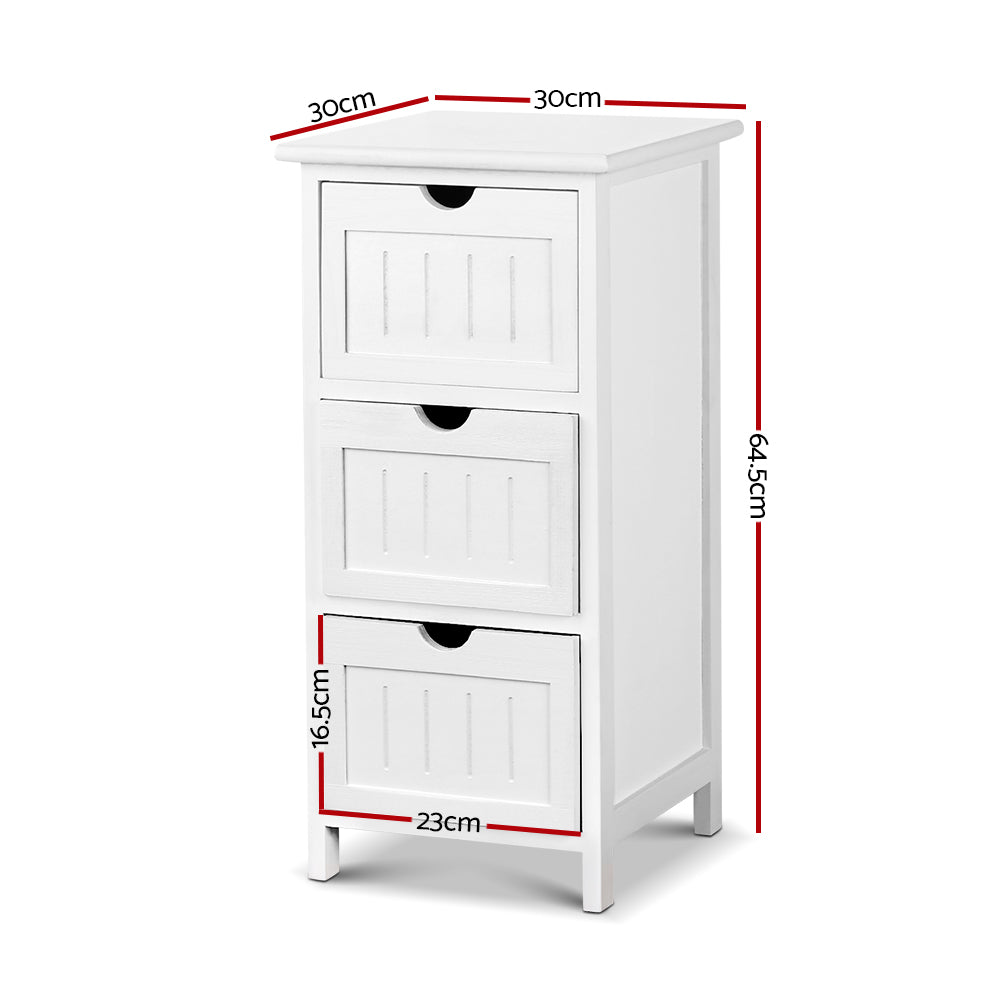 NNEDSZ Bedside Table - White