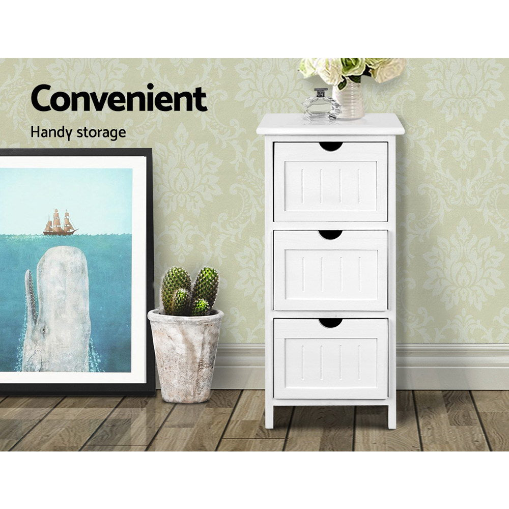 NNEDSZ Bedside Table - White