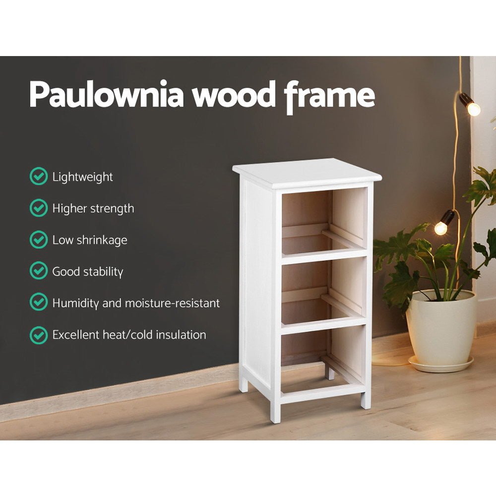 NNEDSZ Bedside Table - White
