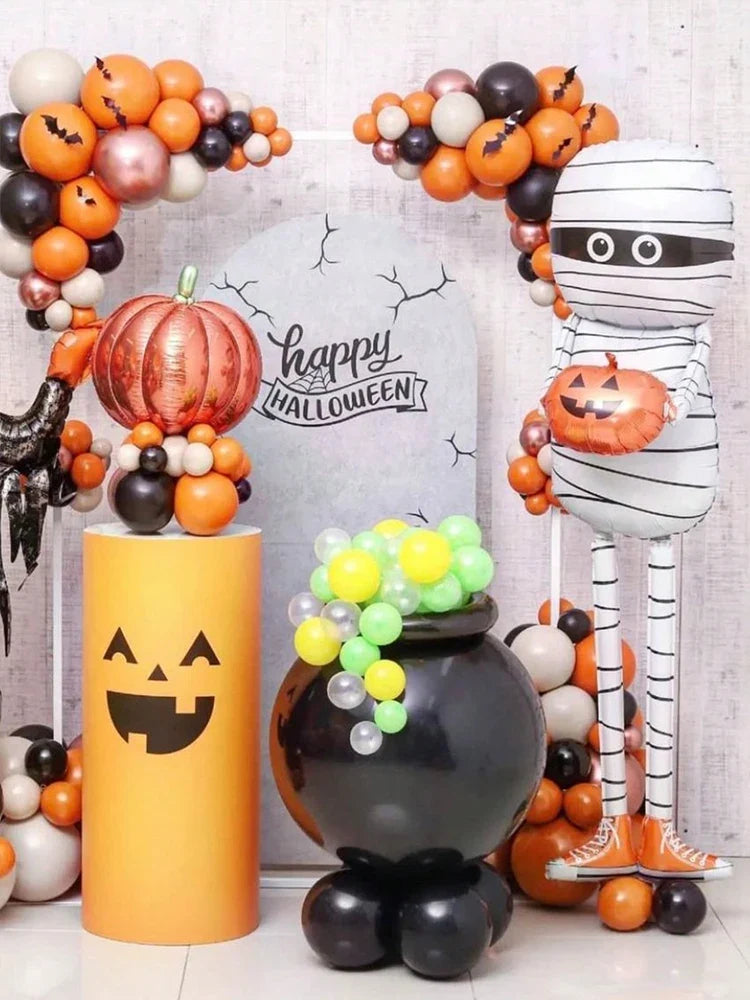 1PC Halloween Mummy Pumpkin Balloon – Spooky Party Decor