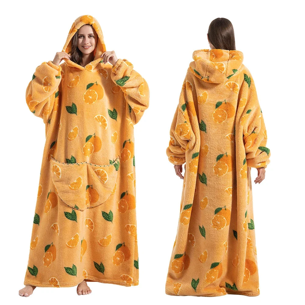 NNEOBA Oversized Sherpa Wearable Blanket Hoodie