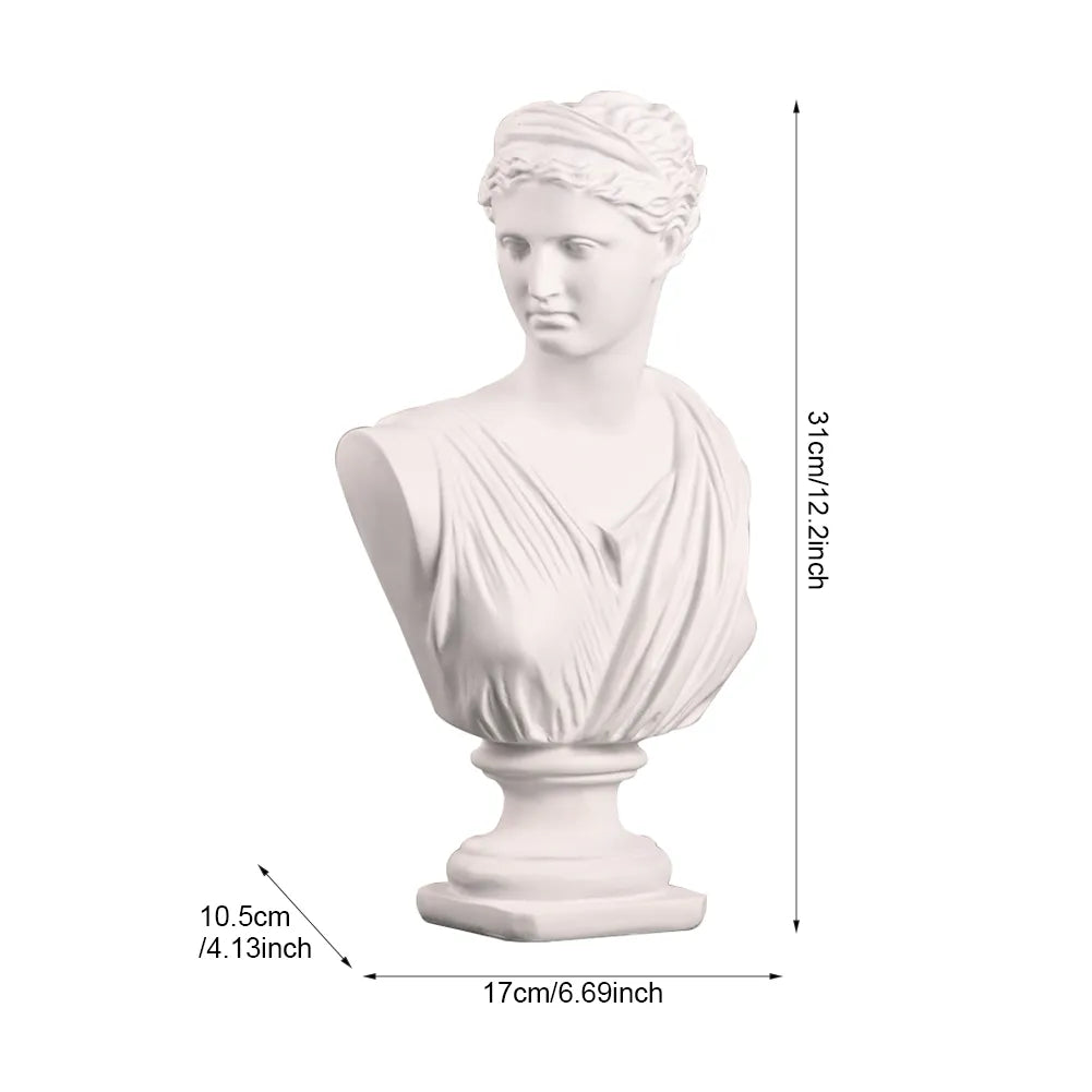 Goddess Artemis Bust Sculpture - Greek Mythology Home Decor and Artistic Gift