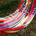 Single Wide Canvas Hammock Portable Outdoor Swing