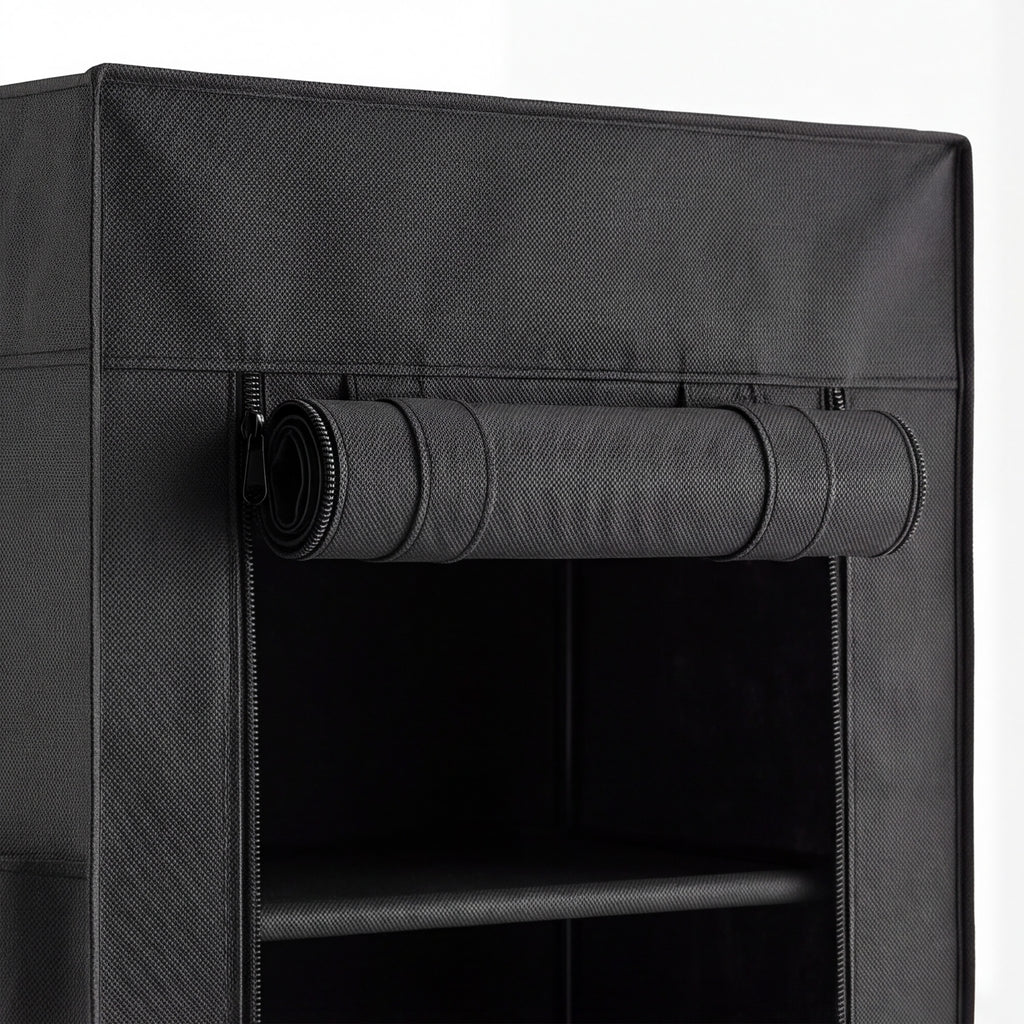 Étagère à Chaussures 20 Paires 10 Niveaux, Range-Chaussures en Métal avec Housse Anti-Poussière, Noir