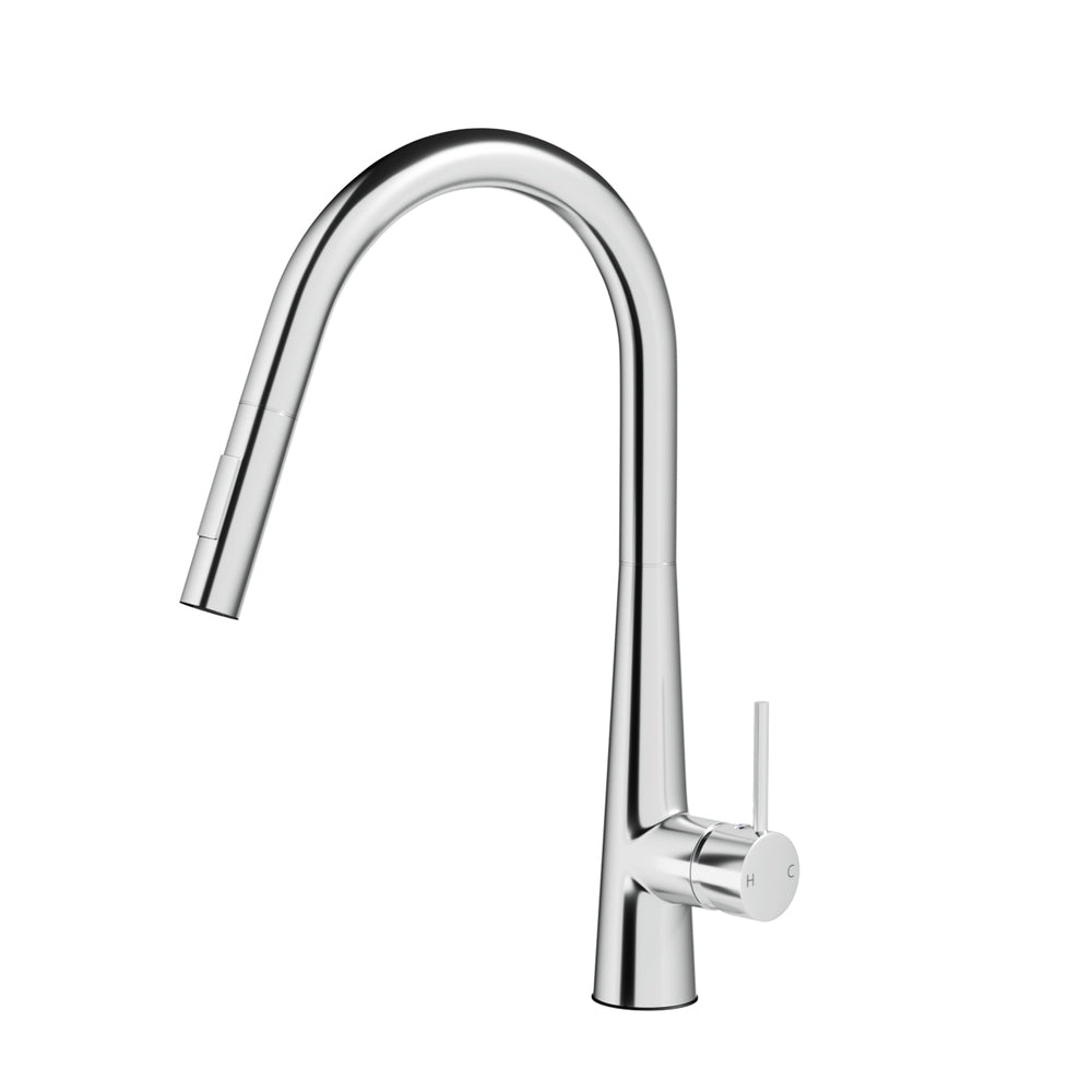 Cefito Kitchen Mixer Tap Pull Out Round 2 Mode Sink Basin Faucet Swivel WELS Chrome