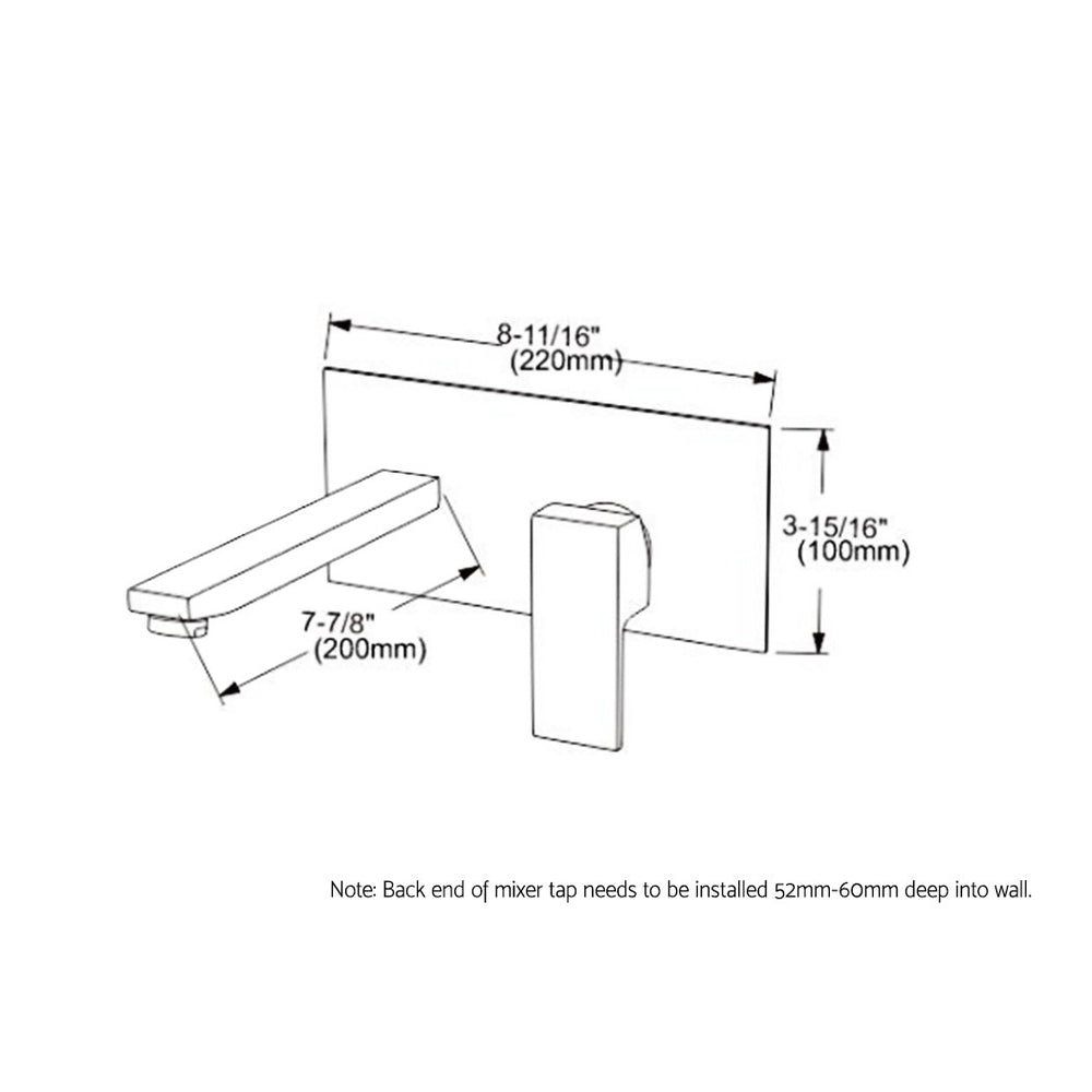 NNEDSZ Bathroom Tap Wall Square Silver Basin Mixer Taps Vanity Brass Faucet