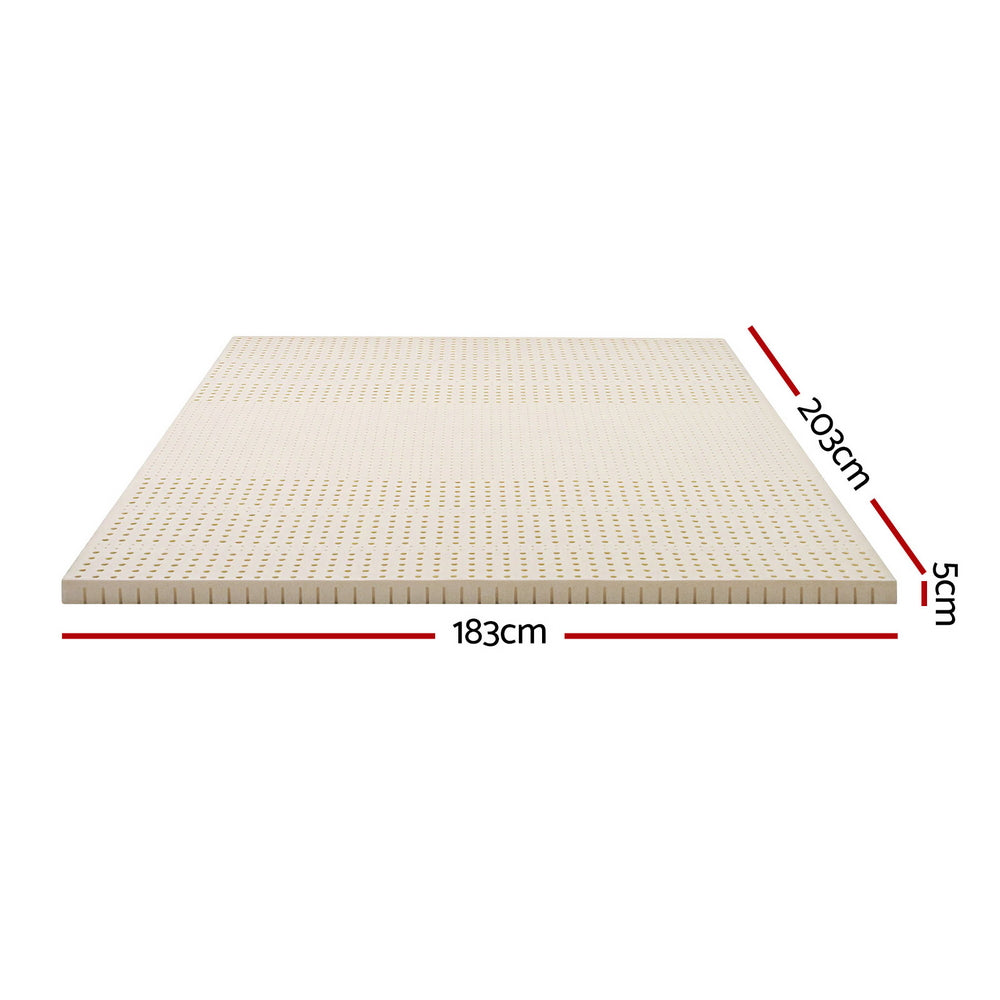 Giselle Bedding Latex Mattress Topper 5cm King