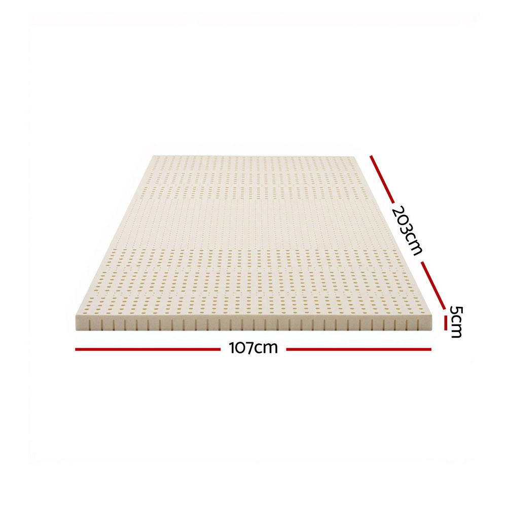 Giselle Bedding Latex Mattress Topper 5cm King Single