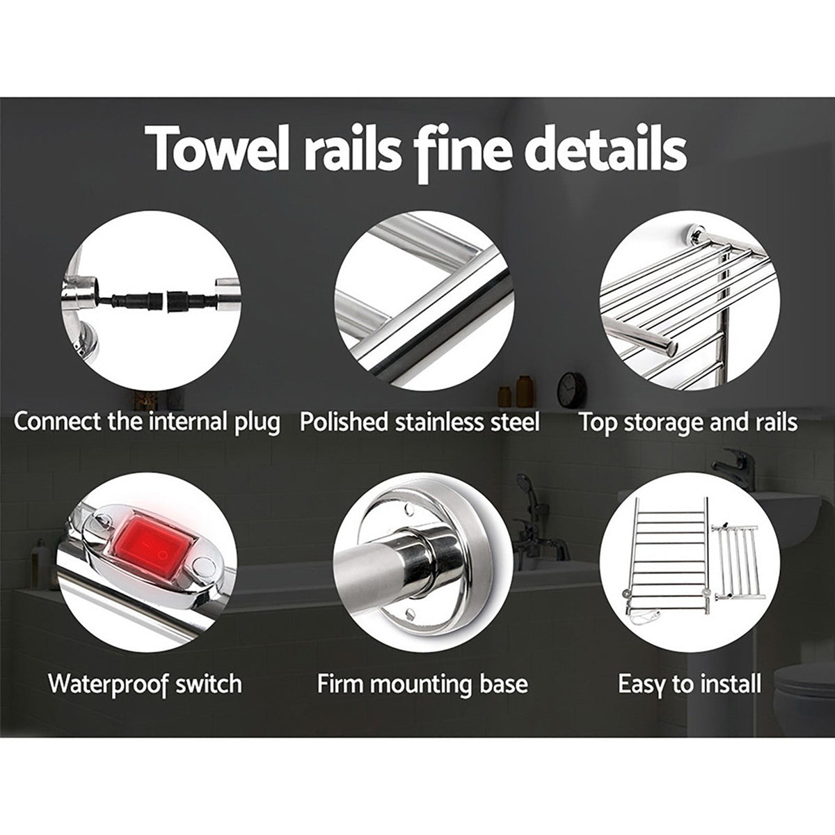 NNEDSZ Electric Heated Towel Rail
