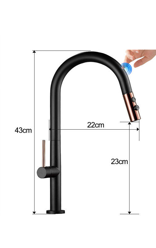 Touch-sensitive Copper Kitchen Faucet