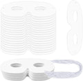 100 Pack White Paper Eye Masks, Plain Masquerade Mask Blank Masks Decorate for Cos-Play, Halloween Party