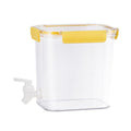 Cold Water Kettle Large Capacity Thicken Faucet Sealed Drink Storage Pot for Kitchen Yellow‑3.5L