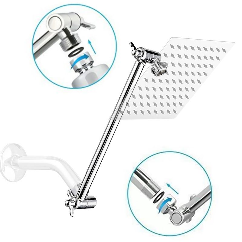 Shower Arm Extender Wrecking Bar Shower Head Extension Arm Shower Rod Holders Adjustable Shower Arm Handheld Shower Adjustable