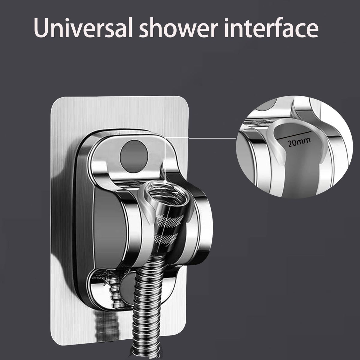 Shower Holder Adjustable Shower Wand Holder, for Shower Kids Shower Bathroom Shower Self Adhesive Shower Head Holder
