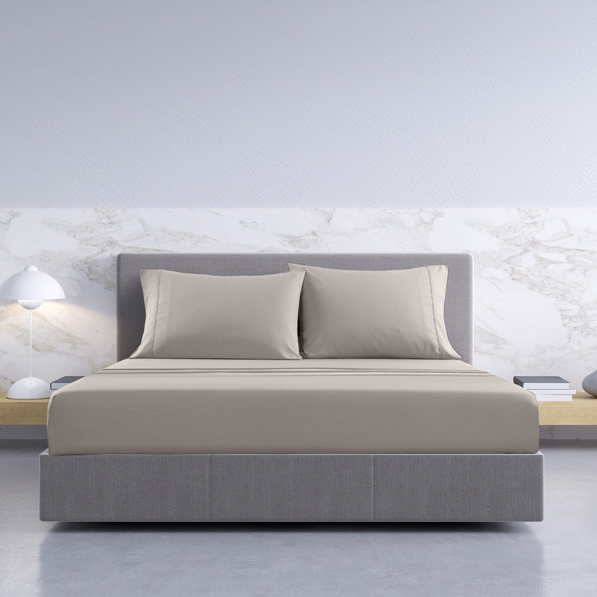 NNEDSZ Comfort 1000TC Hotel Grade Bamboo Cotton Sheets Pillowcases Set Ultrasoft Queen Dove