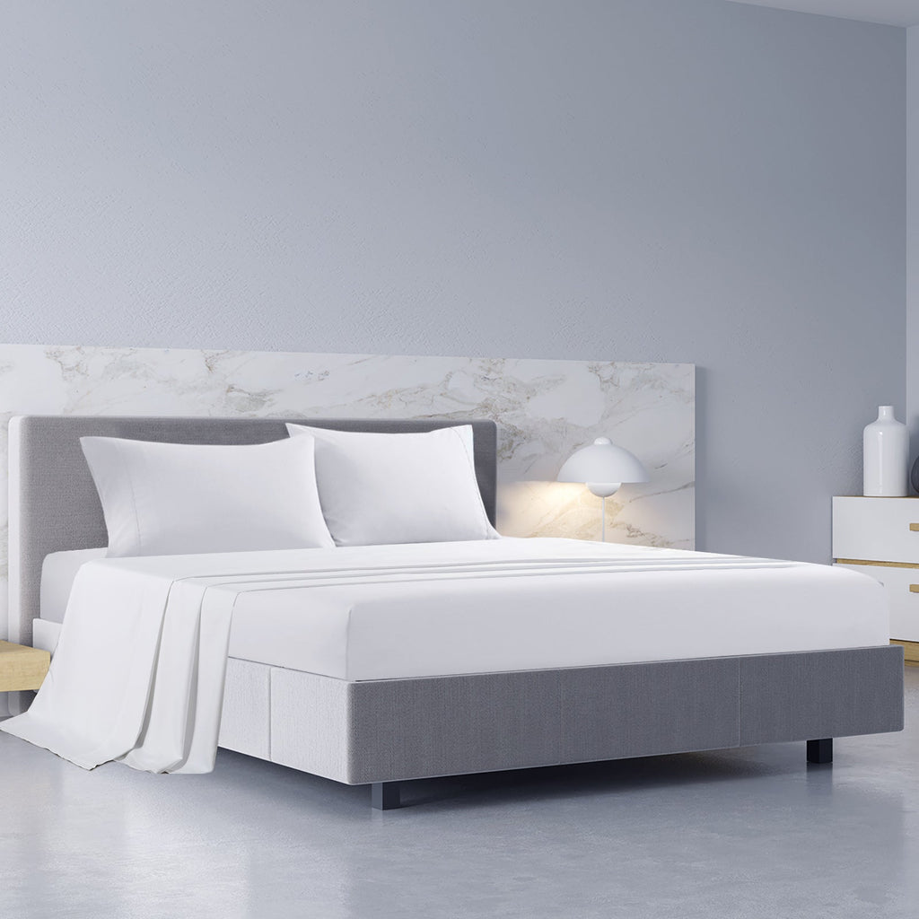 NNEDSZ Comfort 1000TC Hotel Grade Bamboo Cotton Sheets Pillowcases Set Ultrasoft King White