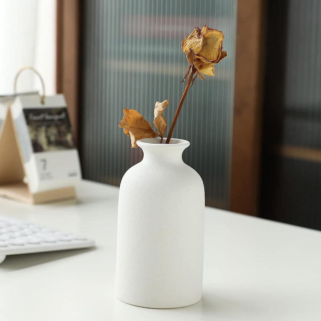 NNEDSZ Ceramic Set of 3 Modern White Vases for Home D�cor