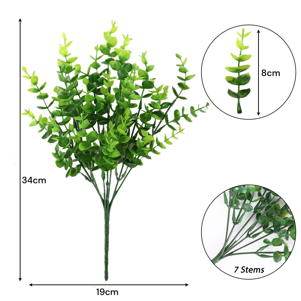 NNEDSZ 2 Pack Fake Plants Faux Artificial Eucalyptus Plants Home Garden Window Office Wedding Decoration