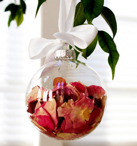 NNEDSZ 4 x Glass Bauble 10cm Diameter Round Clear with Silver Cap - table or tree centrepice personal memory theme craft gift
