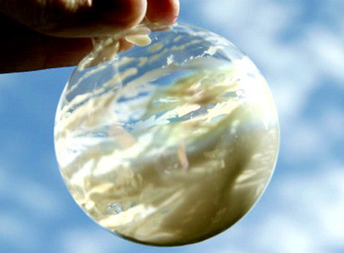 NNEDSZ 4 x Glass Bauble 8cm Diameter Round Clear with Silver Cap - table or tree centrepice personal memory theme craft gift