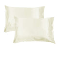 NNEDSZ Accessorize 300TC Deluxe Essentials Satin Standard Pillowcases Stone (Ivory)
