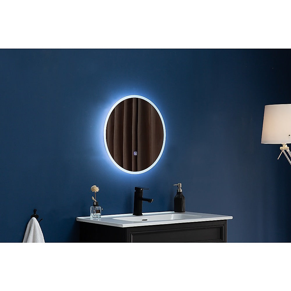 NNEDSZ 80cm LED Wall Mirror Bathroom Mirrors Light Decor Round