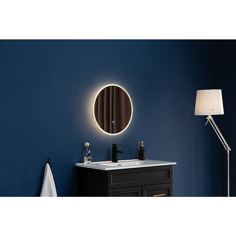 NNEDSZ 80cm LED Wall Mirror Bathroom Mirrors Light Decor Round