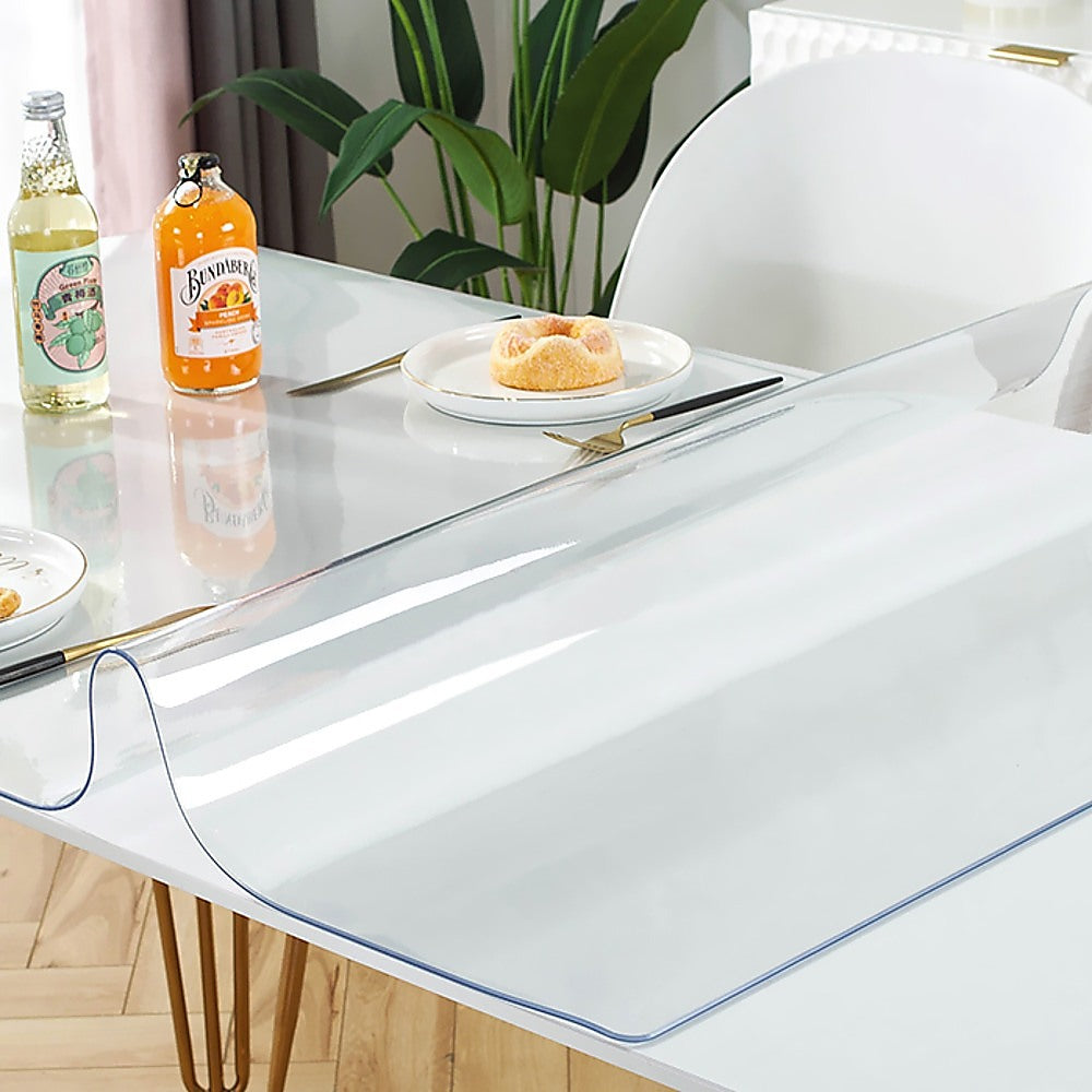 NNEDSZ PVC Tablecloth Protector 107X213.4CM Clear Plastic Table Cloth Cover Transparent