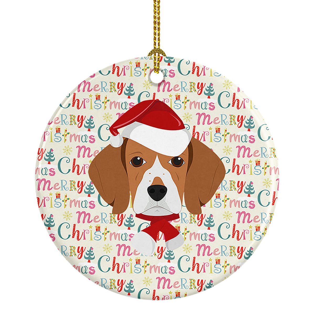 Yorkie Parti Ceramic Ornament