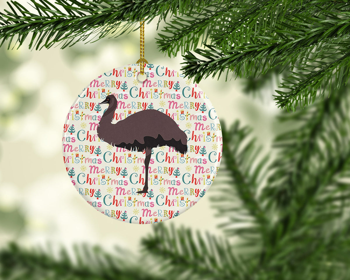 Emu Christmas Ceramic Ornament