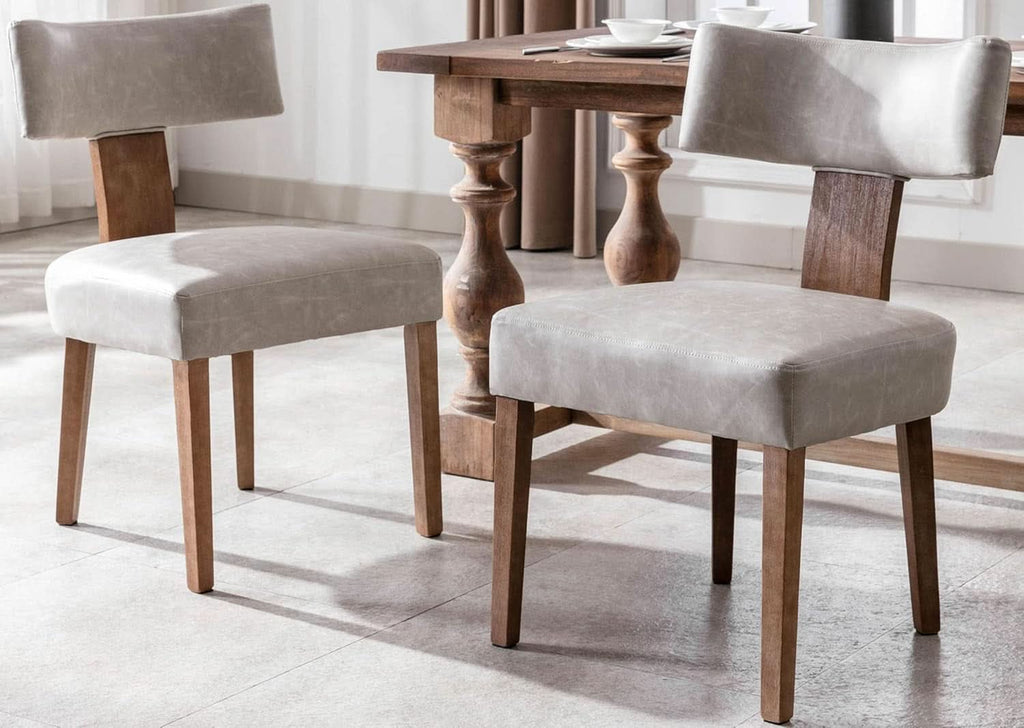 Graphite Grey Mid Century Upholstered Dining Chair