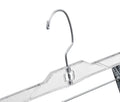 Clear Pant Hangers with Adjustable Non-Slip Clips - 100 Pack