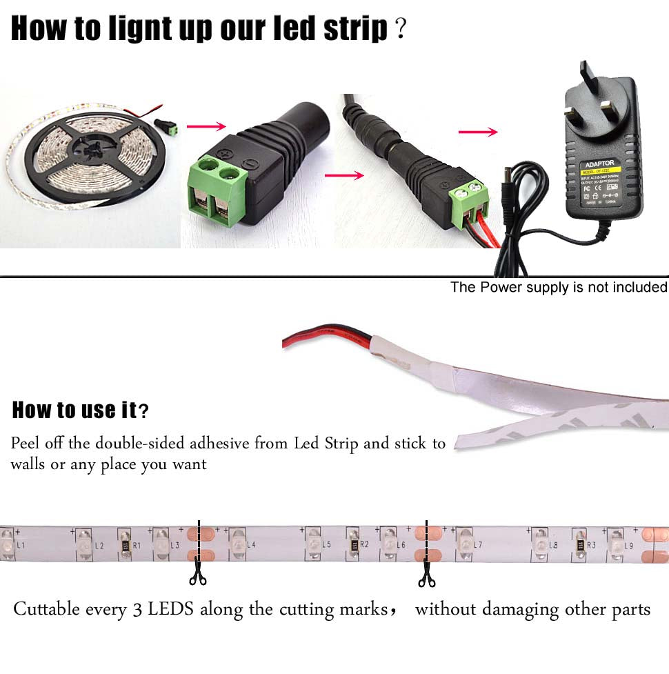 Cool White High quality Splash Proof LED Strip light 3528~2410