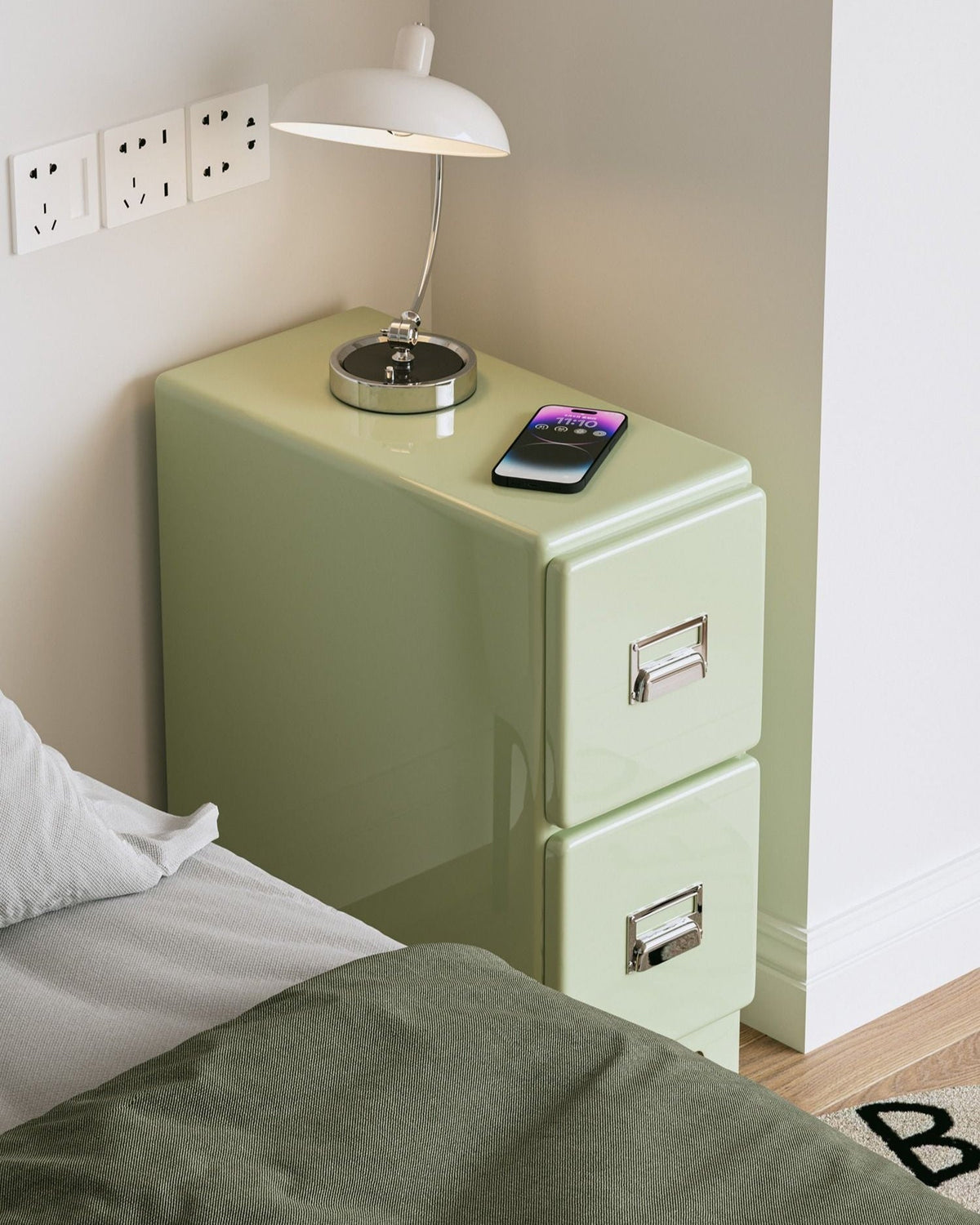 Matcha Narrow Bedside Cabinet