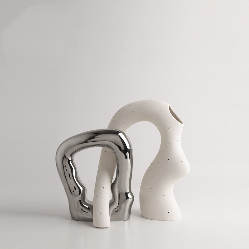 Ceramic Simple White Vase Nordic Home Decoration