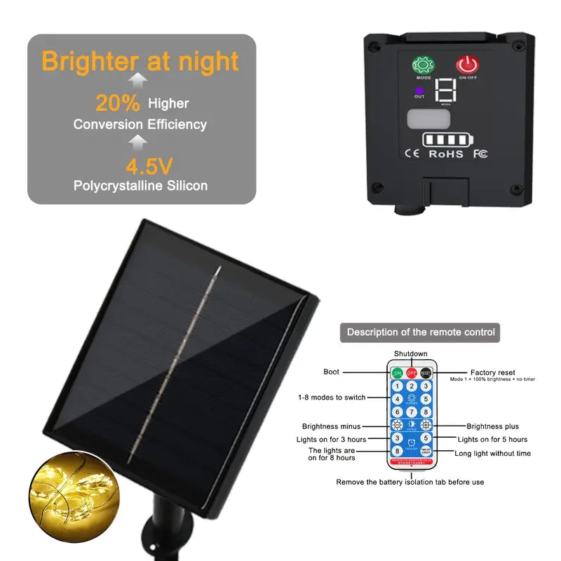 Radiant Glow: 300 LEDs Solar Curtain Light for a Dazzling Christmas